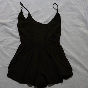 TNA Black Spaghetti Strap Romper